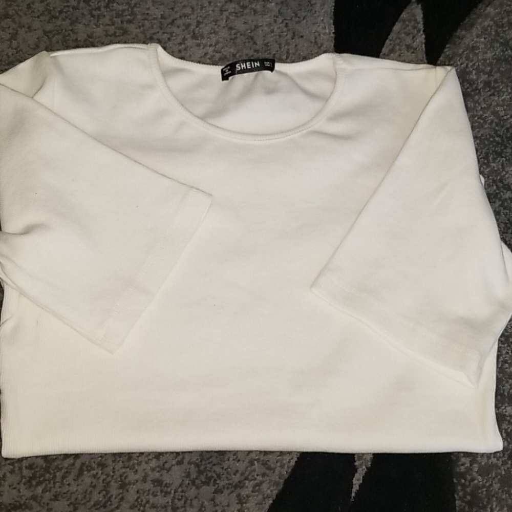 White Fitted Short Sleeve Shirt